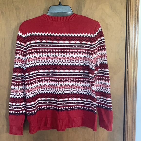 Relist 2/21 ❌ Croft & barrow classic crewneck fair isle sweater LP - Picture 12 of 16